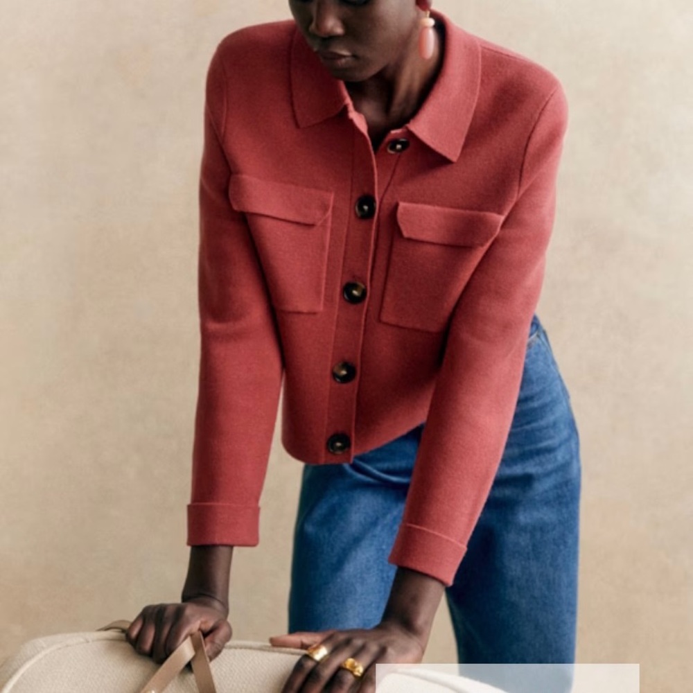 SEZANE Betty cardigan in RUST color